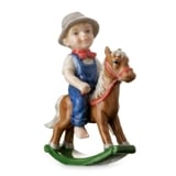 Boy on rocking horse, Mini Summer and Winter Children, Royal Copenhagen figurine