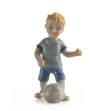 Junge spielt Fußball, Mini Sommer und Winter Kinder, Royal Copenhagen Figur