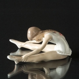 Sitting ballerina bending forward, Royal Copenhagen figurine