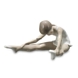 Sitting ballerina bending forward, Royal Copenhagen figurine no. 329