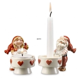 Royal Copenhagen candlesticks with pixies