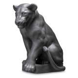 Sort løve skulptur, Royal Copenhagen figur