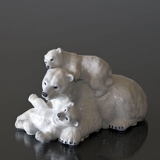 Isbjørn med unger, Royal Copenhagen figur