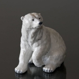 Polar Bear sitting, Royal Copenhagen figurine