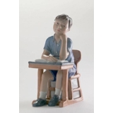 Boy goes to school, Royal Copenhagen figurine