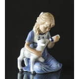 Girl with lamb, Royal Copenhagen figurine