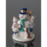 Clara & Peter with snowman, Royal Copenhagen figurine