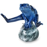 Blauer Frosch sitzend auf Stein, Royal Copenhagen Figur