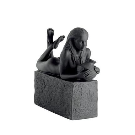 Christel Zodiac Figurines, Aquarius(20th January to 19th February), Royal Copenhagen figurine no. 560, black