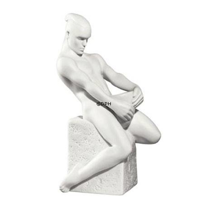 Zodiac Figurines, Aquarius (20th January to 19th February), male, Royal Copenhagen figurine no. 1249611