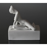 Perfectio woman sculpture, Royal Copenhagen figurine, white