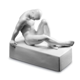 Perfectio mandeskulptur, Royal Copenhagen figur, hvid