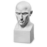 Perfectio bust of man, Royal Copenhagen figurine, white