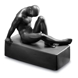 Perfectio Skulptur des Mann, Royal Copenhagen Figur Nr. 662, schwarz