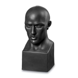 Perfectio bust of man, Royal Copenhagen figurine, black