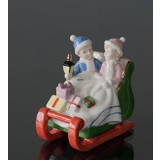 Clara & Peter with sleigh, Royal Copenhagen figurine