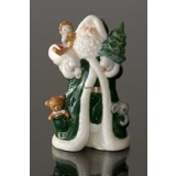 The Annual Santa 2002, A Visit from Santa, figurine, green, Royal Copenhagen