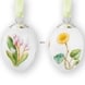 Easter eggs with flowers, coltsfoot and wood hyacinth, 2 pcs., Royal Copenhagen Easter Egg 2014