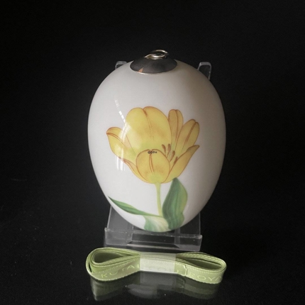 Påskeæg med gul tulipan, stort, Royal Copenhagen påskeæg