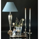 Table lamp Nickel Finish (silver look) without lampshade, 62 cm