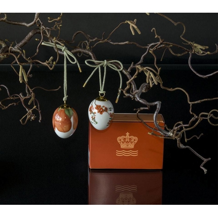 Easter egg with quince and quince petals, 2 pcs., Royal Copenhagen Easter Egg 2020