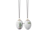 Easter egg with Snowdrop and Snowdrop petals, 2 pcs., Royal Copenhagen Easter Egg 2021