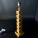 Table lamp Brass Finish with cubes without lampshade
