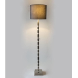 Floor lamp Nickel Finish (Rustik Silver Look) with rectangles without lampshade