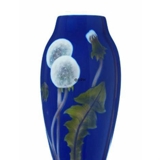 Vase with dandillion on blue ground, Royal Copenhagen