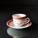 Royal Copenhagen/Aluminia Tranquebar, rot, Espressotasse Nr. 13/2124, Inhalt 0,75 dl Tasse Kop Ø6,5cm