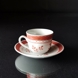 Royal Copenhagen/Aluminia Tranquebar, rot, Espressotasse Nr. 13/2124, Inhalt 0,75 dl Tasse Kop Ø6,5cm