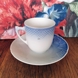 Mågestel uden guld, espresso kop med underkop nr. 106 eller 461, indhold 7,5 cl, Kop Ø 5,8 cm H. 6cm