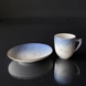 Seagull Service with gold Espresso Cup and Saucer no. 461, capacity 7,5 cl, Cup Ø 5,8 cm H. 6cm