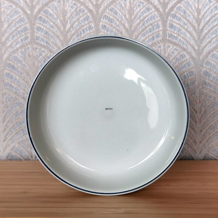 Blå Kant runde Butterdose Nr. 3580-3082 oder 332, Royal Copenhagen