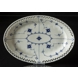 Blue traditional Oval Dish 34 cm Full Lace, Blue Fluted Bing & Grondahl