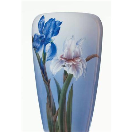 Vase with blue iris, Royal Copenhagen no. 750