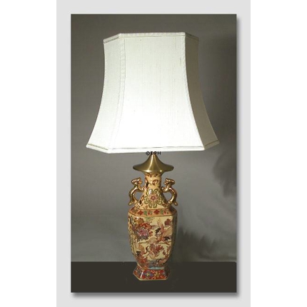 Kinesisk bordlampe med traner