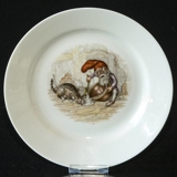 Wiberg cake plate with pixie with rice pudding and cat