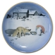Wiberg Christmas Service, plaquette / Butter plate no. 1, pixie and fox, Bing & Grondahl no. 1501709