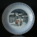 Wiberg Christmas Service, round cake dish with pixie and cat no. 3510624
