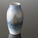 Vase with Sailingboat, Royal Copenhagen no. 740
