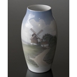 Vase with Mill Scenery, Royal Copenhagen No. 8695-243