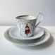 2007 Royal Copenhagen Weihnachtstasse mit Kuchenteller und Untertasse, Set