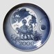 2000 Royal Copenhagen Millennium Plate Children, Earth and Moon