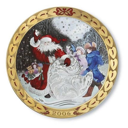 Royal Copenhagen, hearts of Christmas series plate 2006, Hearts of snow