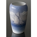 Vase with large sailboat, Royal Copenhagen