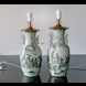 Chinese table lamps, semi antique, set of two
