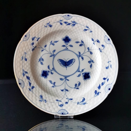 Kipling/Butterfly dinnerware set with gold, flat dinner plate, 24 cm, Bing & Grøndahl No. 25 or 624