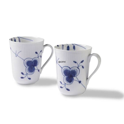 2 Stk. Becher, MEGA Blau Gerippt, Inhalt 33 cl., Royal Copenhagen