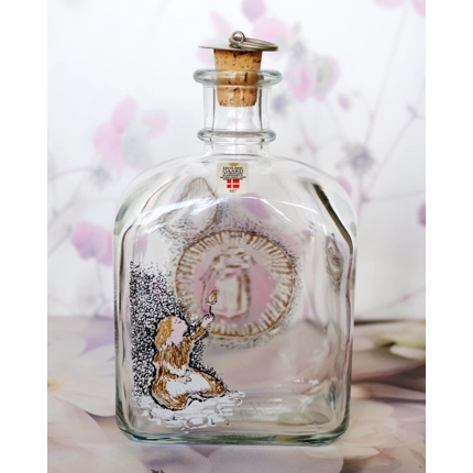 Holmegaard Hans Christian Andersen Glasflasche mit "Das kleine Mädchen mit den Schwefelhölzern"